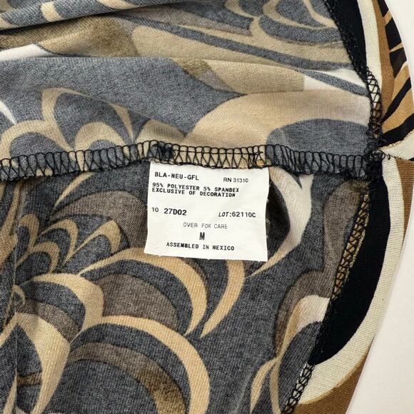 Y2K Women’s Brown & Black Funky/Floral Patterned Fitted Top - Picture 7 of 7